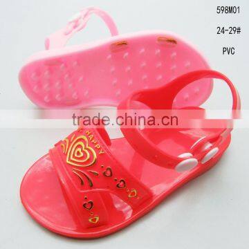 2016 Summer cute PVC jelly girls open-toe sandals