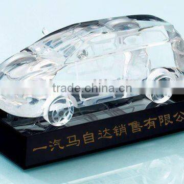 Classic Crystal Glass Car Model For Souvenir