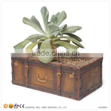 Luggage Case Shape Office Desk Flower Pots Wholesale