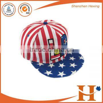 2016 high quality wholesale united states snapback cap custom USA flag hat