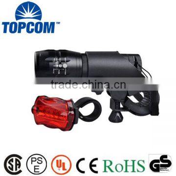 1000lm Aluminum Bike Front Light Zoomable Bike High Power Light