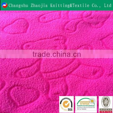 Embossed two-side brushed one-side anti-pilling embossed polar fleece fabric softtextile ZJ050