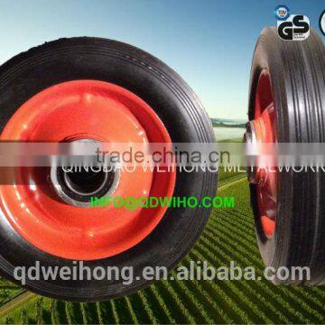 Solid rubber wheel for wheelbarrow and hand trolley and cart