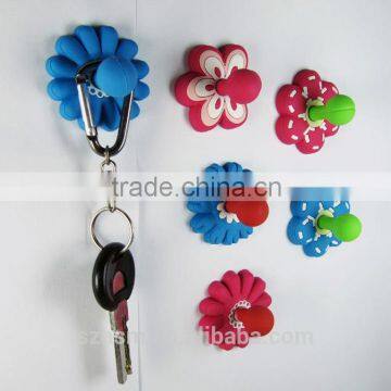 fashion promotional craft rubber pvc magnetic hook