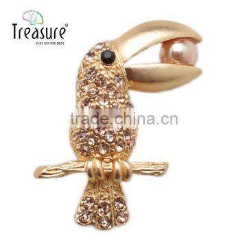 Fashion Treasure diamond bird brooch yiwu wholesale high quality charm diamond bird brooch