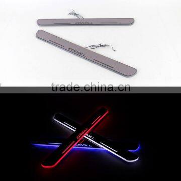 2015 Car LED Surface Moving Door Scuff Plates Flash Door Sills Moving Scuff Plate Light For Toyota Corolla 2014 2015