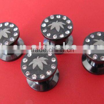 Black Body Piercing Jewelry Plug