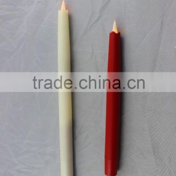 White Taper Acerose Shape Plastic Electronic Taper LED Candle