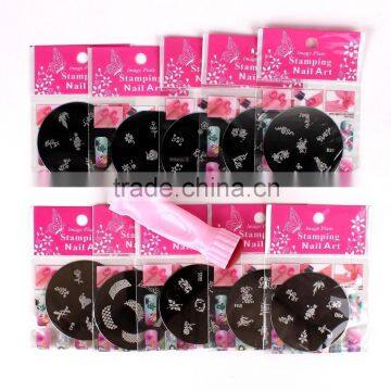 New design circle QA plate stamping nail art set