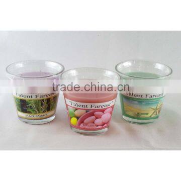 scented colored glass candle size 120mm *110mm