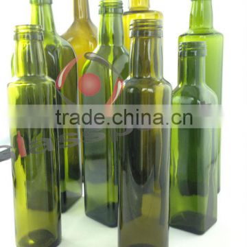 500ml 750ml 1000ml diffrent kinds and sizes of round dorica olive oil storage glass bottles