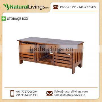 Wooden Storage Box With Plush Seating Option Available