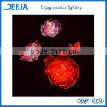 Party/Wedding Fiber Peony Flower Light Metal Centerpiece With Flower Vase