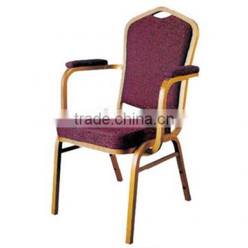 For sale iron frame stacking hotel dining armchair YC605