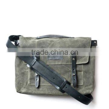 waxed canvas messengers bag canvas leather bag