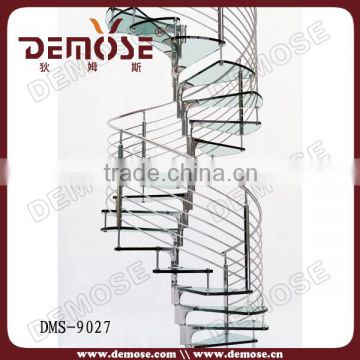 modern used glass spiral staircase with SGS certification