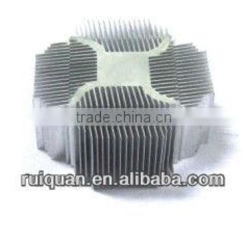 Lightweight aluminum square or retanular fan heatsink combination