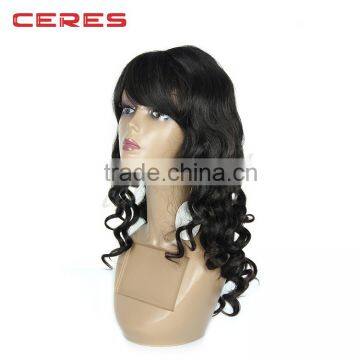 Gorgeous Long Length and High Density Brazilian Virgin Remy Full Lace Human Hair Wig With Noble French Curl