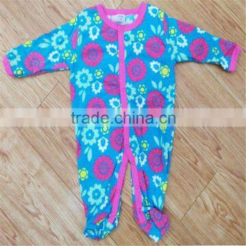 Cheap cotton warm toddler footed pajamas