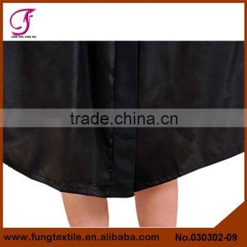 030302 New Style Plain Long Satin Robe photo-5