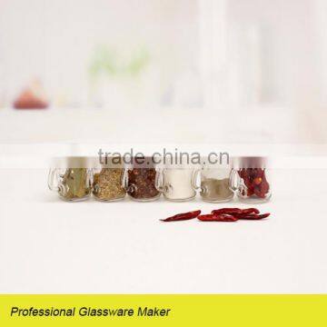 new design 6pcs mini glass ason jar for spice