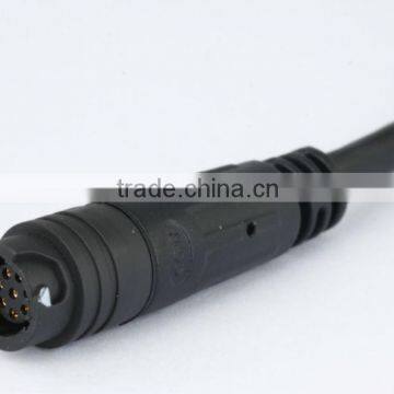 high quality 8 pin push lock watertight connector, 2 A waterproof connector, PVC cable