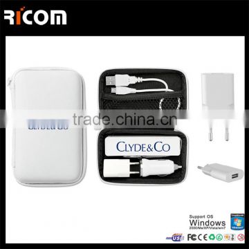 3 in 1 portable power bank for travel gift set--Shenzhen Ricom