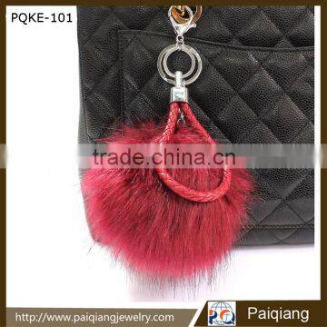 2016 New Style Fashion Promotion Gift Personalized Bag Accessories Pom Pom Keyring
