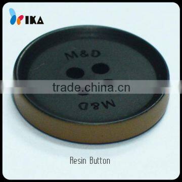 matt fashion laser logo resin button for Garment