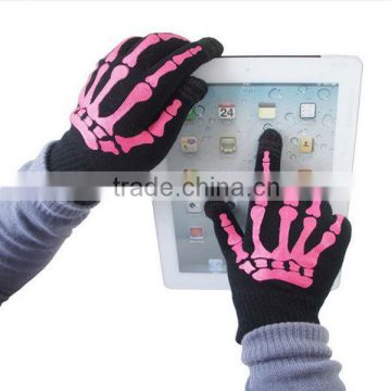 Warm Winter Full Hand Skeleton Glove Knit Cell Phone Touch Screen Gloves