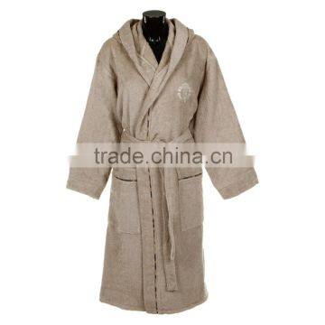 2016 Dvr Wholesale 100 Cotton Piping Bathrobe Made in China photo-2