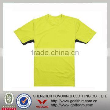 Bulk Quick Dry Knit Fiber Yellow Promotion T shirts For Summer