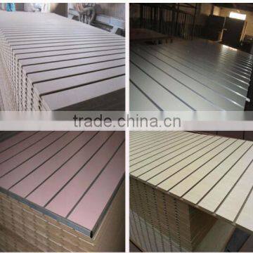 Good price 1220 x 2440 mm melamine mdf Slot Board with high quality