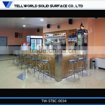 wholesale solid surface modern home lighted bar counter