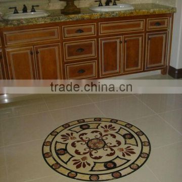 fashion flooring design, marble polishing waterjet, water jet marble round mosaic