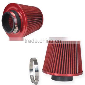 LE-AF001 3" High Flow Inlet Short RAM Cold Air Intake Round Cone Air Filter Cleaner