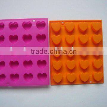 heart shaped 20 cavity silicone ice cubes