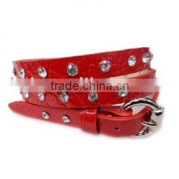 Lady skinny rhinestone belt