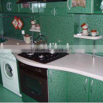 KKR solid surface manufacturer/ one piece bathroom sink and countertop