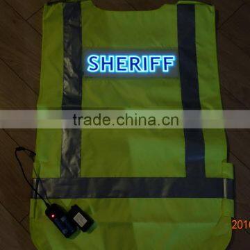 Selling well all over the world EL glow safety vest