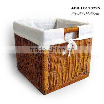 rattan basket with linning, table drawer, japanese style