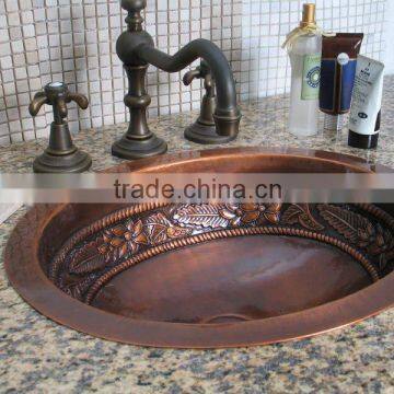 Copper bathroom sink