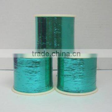 Turquoise metallic yarn