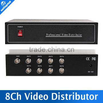 1CH In And 8CH Output Support HDCVI/HDTVI/AHD Camera BNC Output,Max Up To 300-600M 8CH BNC Video Splitter