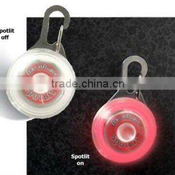 Fashion waterproof plastic led keychain flashing for safety