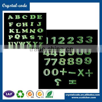 High viscosity easy tear-off number sticker glow in the dark sticker