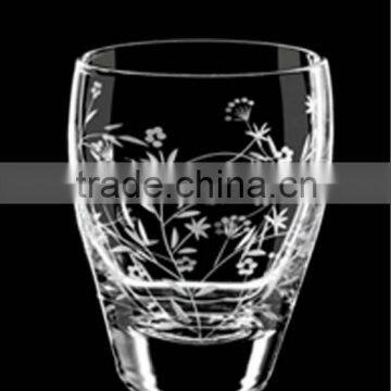 Hand blown decorate glass cup,design your own tumbler