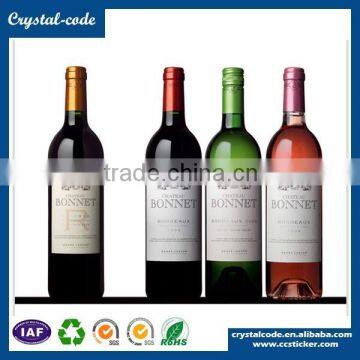 Good Quality Wine Bottle Plastic Laminated Perfume Waterproof Removable Adhesive Wine Sticker photo-3