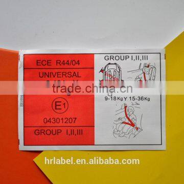 non-woven printed caution labels