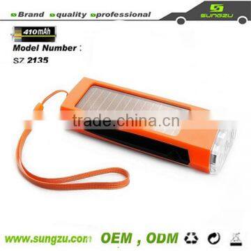 cheap and useful factory LED solar flashlight with emergency charger made in China